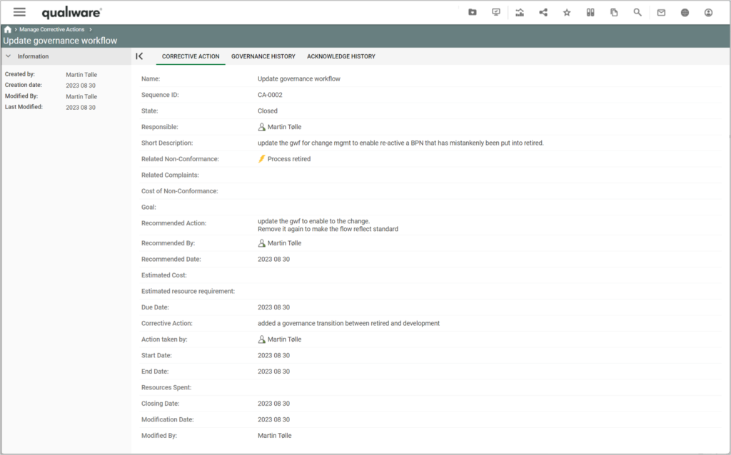 ComplianceDesktop | QualiWare Center of Excellence