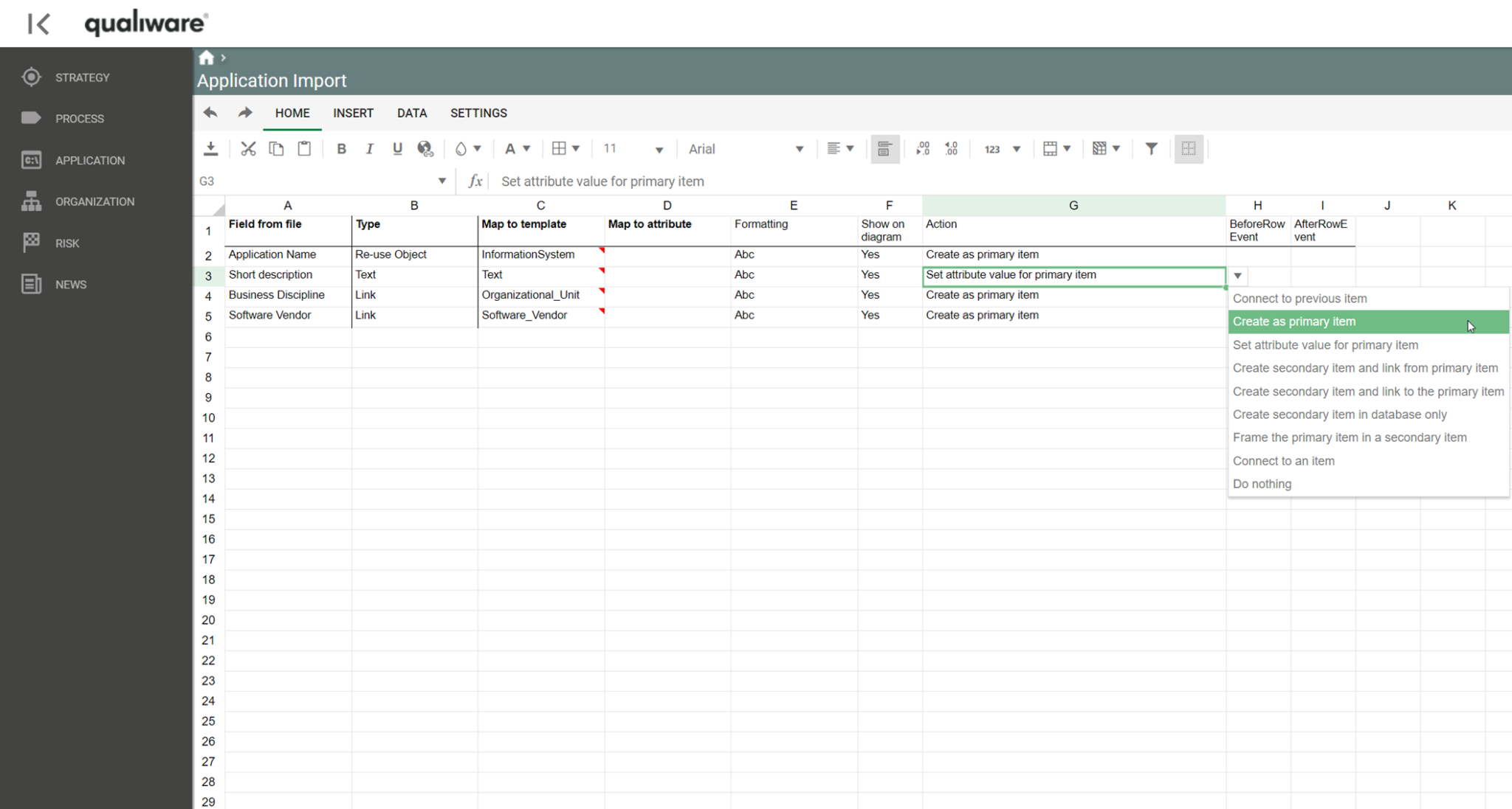 How to import content | QualiWare Center of Excellence