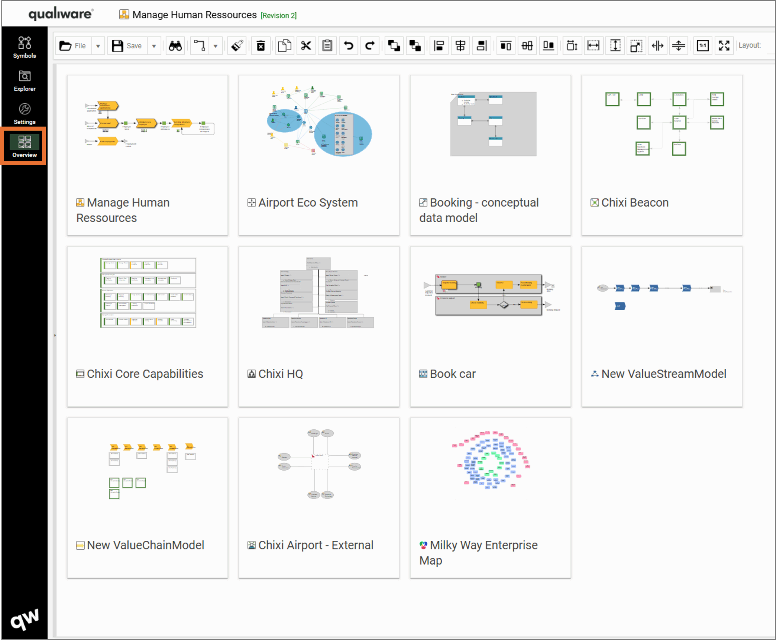 WebModeler_Overview_MultipleDiagrams